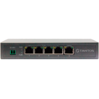 РоЕ коммутатор для IP камер видеонаблюдения Tantos TSn-4P5n