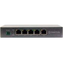 РоЕ коммутатор для IP камер видеонаблюдения Tantos TSn-4P5n