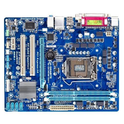 Материнская плата GigaByte GA-H61M-S2PV Socket 1155, iH61, 2*DDR3, PCI-E, SATA, VIA VT1708 8ch, GLAN, D-SUB (Integrated In Processor), mATX