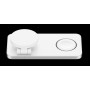 Беспроводная зарядка 3 в 1 MicroParts T8, Fast Charge QC3.0, Magnetic - 9В, 2.7А, 15Вт общая мощность 22.5Вт, совместимость с Apple, белая