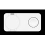 Беспроводная зарядка 3 в 1 MicroParts T8, Fast Charge QC3.0, Magnetic - 9В, 2.7А, 15Вт общая мощность 22.5Вт, совместимость с Apple, белая