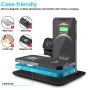 Беспроводная зарядка 4 в 1 MicroParts UD17 Pro, Fast Charge QC3.0, Magnetic - 9В, 2А, 15Вт, общая мощность 22.5Вт, совместимость с Apple, белая