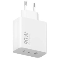 Блок питания для ноутбука Xiaomi 20V/15V/12V/9V/5V 4.5A 90W HyperCharger 3 Port 1xType-A, 2xType-C (MDY-19-EK, BHR087MEU) белый, HC/ORG