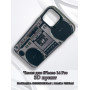Чехол для iPhone 14 Pro с 3D принтом Ретро магнитофон, накладка силиконовая, рамка черная