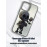 Чехол для iPhone 13 Mini с 3D принтом Скелетик с розой, накладка силиконовая, рамка белая