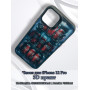 Чехол для iPhone 12 Pro с 3D принтом Холодильник с колой, накладка силиконовая, рамка черная