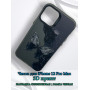 Чехол для iPhone 12 Pro Max с 3D принтом Черная бабочка, накладка силиконовая, рамка черная