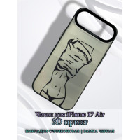 Чехол для iPhone 17 Air с 3D принтом Фигура девушки, накладка силиконовая, рамка черная