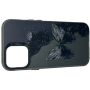 Чехол для iPhone 13 с 3D принтом Черная бабочка, накладка силиконовая, рамка черная