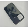 Чехол для iPhone 11 Pro с 3D принтом Черная бабочка, накладка силиконовая, рамка черная