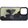 Чехол для iPhone 14 Pro Max с 3D принтом Черная бабочка, накладка силиконовая, рамка черная