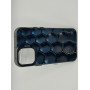 Чехол для iPhone 13 Mini с 3D принтом Соты с градиентом, накладка силиконовая, рамка черная