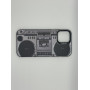 Чехол для iPhone 12 Pro Max с 3D принтом Ретро магнитофон, накладка силиконовая, рамка черная