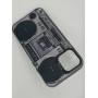 Чехол для iPhone 11 Pro с 3D принтом Ретро магнитофон, накладка силиконовая, рамка черная