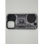Чехол для iPhone 14 Pro Max с 3D принтом Ретро магнитофон, накладка силиконовая, рамка черная
