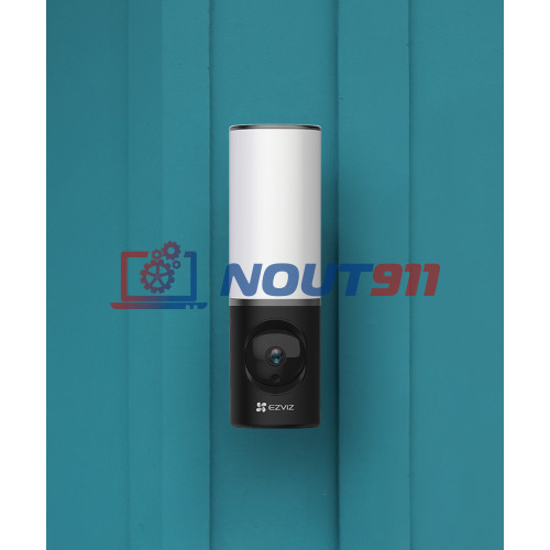 Уличная Wi-Fi Камера EZVIZ LC3 (CS-LC3) настенная камера с мощным прожектором 1440p (2.0mm), EMMC-накопитель 32 ГБ, H.265, 4 МП, бело-черная