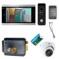 Комплект видеодомофона Optimus Premium 10.1˝ TFT - 2.1Мп (электромеханический замок, считыватель, камера)