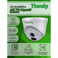 IP-камера Tiandy AK TC-C320N I3WEY2.8V2.0 (2.8mm) 2МП 1920x1080 H.265, микрофон, угол 108.2гр, подсветка до 30м, IP40 PoE