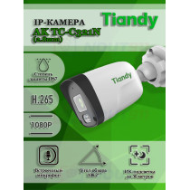 Уличная IP-камера Tiandy AK TC-C321N 1CNB-28 (2.8mm) 2МП 1920x1080 H.265, микрофон, угол 108.2гр, подсветка до 30м, IP67 PoE