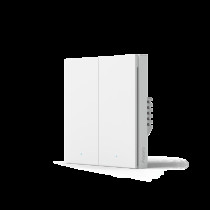 Умный выключатель Aqara WS-EUK04 двухклавишный Smart wall switch H1 (с нейтралью, две клавиши) белый
