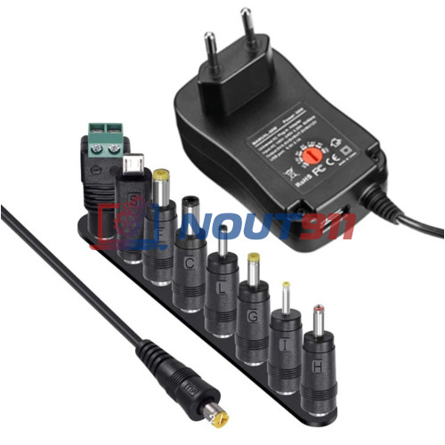 Универсальный блок питания MicroParts SY8: регулируемое напряжение 3V-12V, 2.5A, 30W с насадками Универсальный блок питания MicroParts SY8: регулируемое напряжение 3V-12V, 2.5A, 30W с насадками