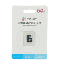 Карта памяти Ezviz MicroSDXC 64Gb CS-CMT-CARDT64G-D Class 10 UHS-I U3 W - 50Mb/s, R - 90Mb/s, RTL (для камер видеонаблюдения и видеодомофонов)