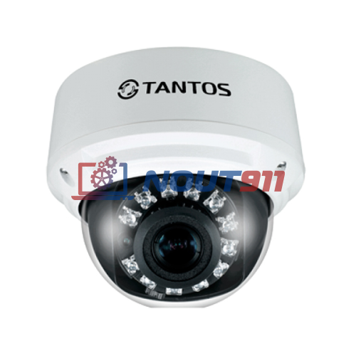 Купольная IP Камера видеонаблюдения Tantos TSi-DV311V (3.3-12)
