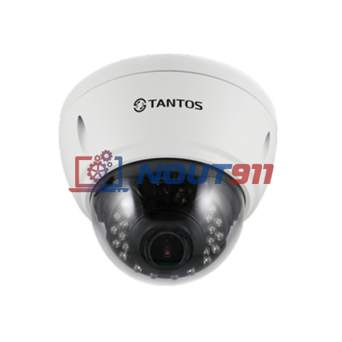 Купольная IP Камера видеонаблюдения Tantos TSi-Vle2VP (2.8-12)