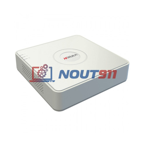 IP Видеорегистратор HiWatch DS-N204P(C), 4 IP камеры 2МП, 1920х1080, 25к/с на канал, 4 PoE порта, H.265+, белый