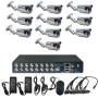 Комплект видеонаблюдения на 10 уличных камер - AHD 1Мп 720P