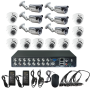 Комплект видеонаблюдения на 16 камер - AHD 1Мп 720P (10 помещение/6 улица)
