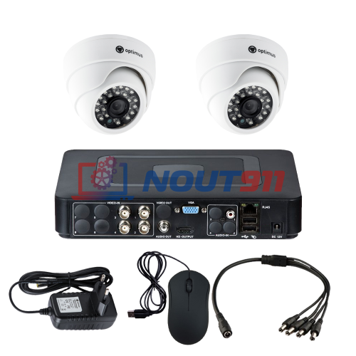 Комплект видеонаблюдения на 2 камеры для помещения - AHD 1Мп 720P