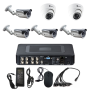 Комплект видеонаблюдения на 6 камер - AHD 1Мп 720P (2 помещение/4 улица)