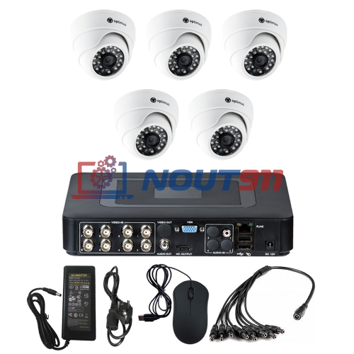 Комплект видеонаблюдения на 5 камер для помещения - AHD 1Мп 720P