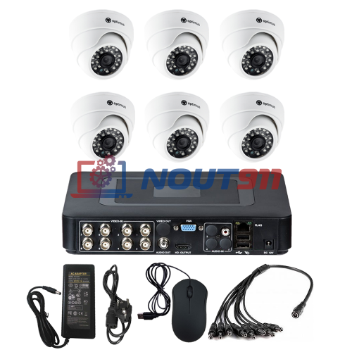 Комплект видеонаблюдения на 6 камер для помещения - AHD 1Мп 720P