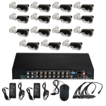 Комплект видеонаблюдения Optimus на 15 уличных камер - AHD 2.1Мп 1080P