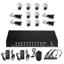 Комплект видеонаблюдения Optimus на 12 камер - AHD 2.1Мп 1080P (8 помещение/4 улица)