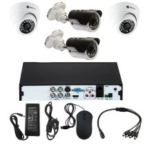 Комплект видеонаблюдения Optimus на 4  - AHD 2.1Мп 1080P (2  помещение/2  улица)