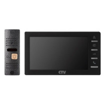 Комплект видеодомофона CTV-DP1701S, 7", 960H - 700 ТВЛ, встроенная память, механические кнопки управления, цвет черный