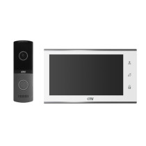 Комплект видеодомофона CTV-DP2702MD, 7" IPS, 960H - 700 ТВЛ, запись видео, сенсорные кнопки, угол обзора - 115гр., цвет белый