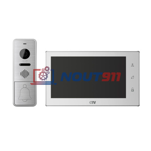 Комплект видеодомофона CTV-DP4706AHD 7" IPS, 1080p - 1920*1080, запись видео, сенсорные кнопки, угол обзора - 115гр., цвет белый