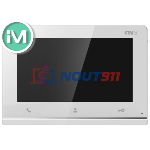 Монитор видеодомофона  CTV-IM720W Hello  7" AHD 1080p Full HD, Easy Buttons (белый)