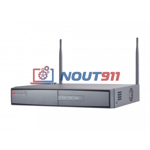 Wi-Fi Видеорегистратор HiWatch DS-N308W(B), 8 IP камер 4МП, 2560x1440 12к/с на канал, 2.4 ГГц 2 × 2 MIMO 1 SATA H.265+ черный