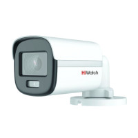 HD-TVI камера HiWatch DS-T200L (2.8 мм), уличная, 2МП, 1920x1080, ColorVu объектив, 3D DNR, IP66, белая