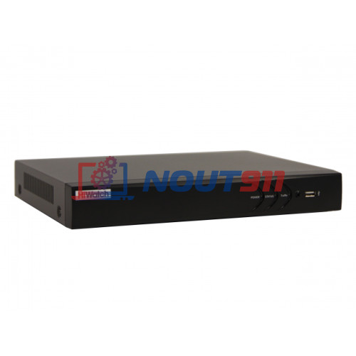 Цифровой гибридный видеорегистратор HiWatch DS-H308QA(C) 6 в 1 TVI,AHD,CVI,CVBS,IP - 8 каналов 4МП+2 IP камеры 2688×1520 15к/с H.265 Pro+ AoC черный