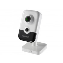 IP камера HiWatch DS-I214(B) (4mm), кубическая, 2МП, 1920x1080, H.265+, микрофон-динамик, 85гр, PoE, серо-белая