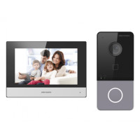 Вызывная панель Hikvision DS-KV6113-WPE1(C) - 2МП 1920x1080, угол 131, Wi-Fi 2.4Ггц PoE, Mifare, Двусторонняя аудиосвязь, черная