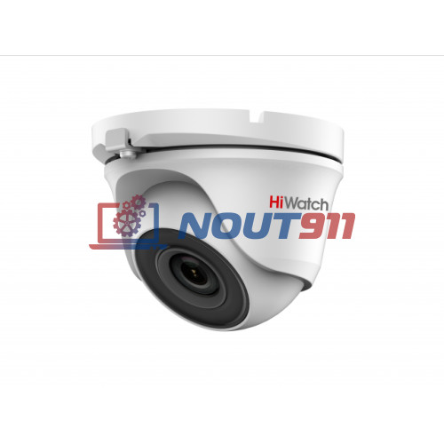Камера видеонаблюдения HiWatch DS-T203A (2.8mm), купольная, 2МП, 1920x1080, микрофон H.265+, 106гр, IP66, черно-белая