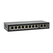 Коммутатор PoE Optimus  U1E-8F/2G, 8 PoE портов 10/100 Мбит/с, 2 Uplink порта 1Гбит/с RJ-45, 120 Вт