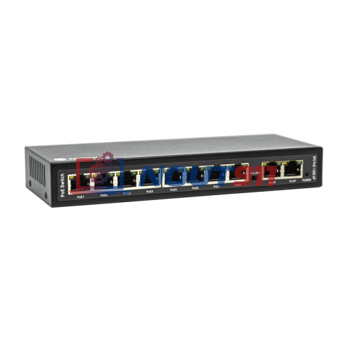 Коммутатор PoE Optimus  U1E-8F/2G, 8 PoE портов 10/100 Мбит/с, 2 Uplink порта 1Гбит/с RJ-45, 120 Вт